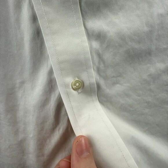 Brooks Brothers 16.5 4/5 Non-Iron Button-Down White Cotton Slim Shirt Mens Adult - Picture 12 of 16
